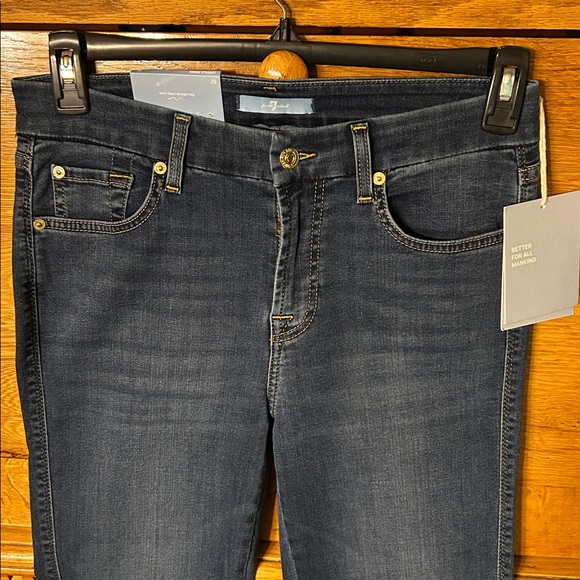 7 For All Mankind Kimmie Straight B(Air) Duchess Dark Blue Women's Jeans Sz 29 - Picture 10 of 13